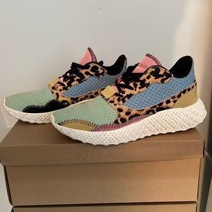 Steve Madden multi colored and animal print sneakers